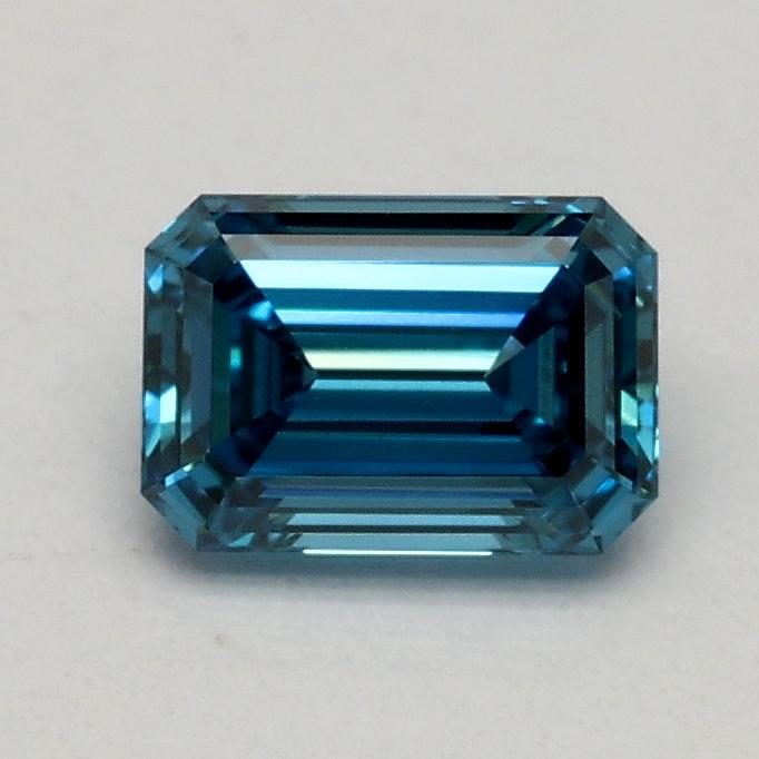 0.52 Ct. Fancy Vivid Blue Emerald Lab Grown Diamond