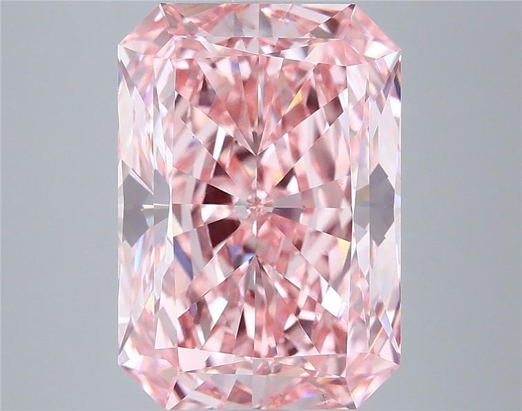 6.02 Ct. Fancy Vivid Pink Radiant Lab Grown Diamond