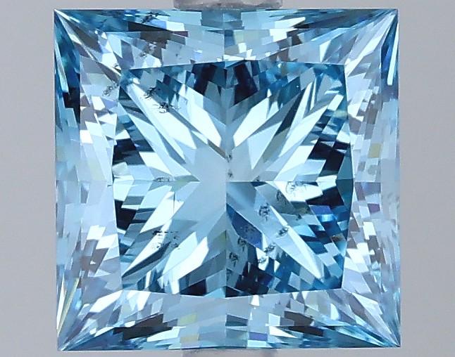 2.02 Ct. Fancy Vivid Blue Princess Lab Grown Diamond