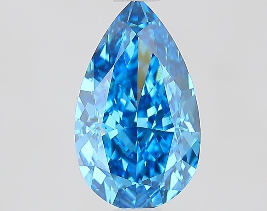 1.64 Ct. Fancy Vivid Blue Pear Lab Grown Diamond