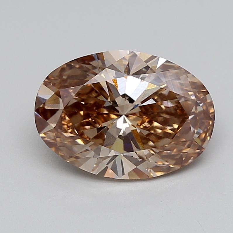 3.04 Ct. Fancy  Brown Oval Lab Grown Diamond