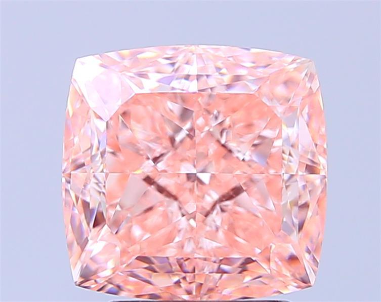 4.15 Ct. Fancy Intense Pink Cushion Lab Grown Diamond