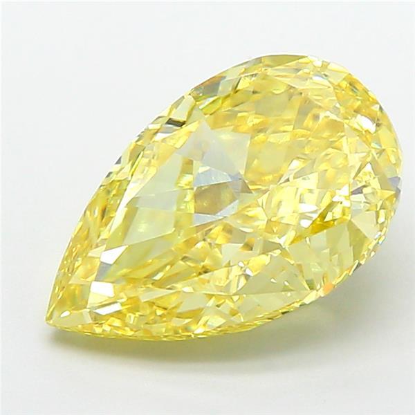 3.26 Ct. Fancy Intense Yellow Pear Lab Grown Diamond