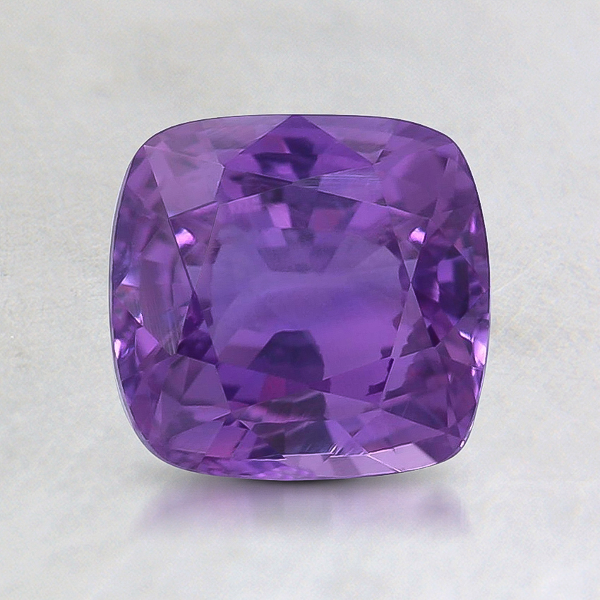 6.4x6.1mm Premium Purple Cushion Sapphire