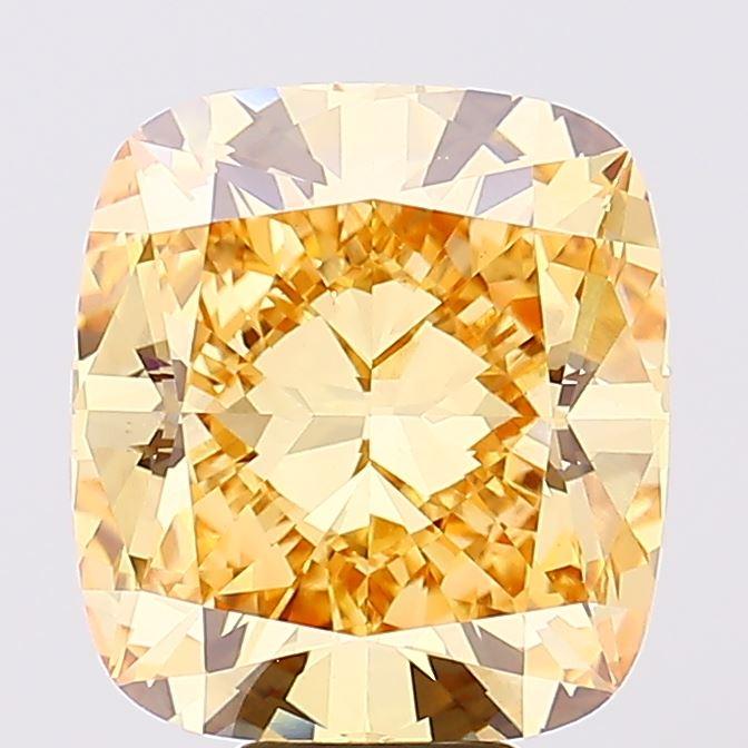 10.03 Ct. Fancy Intense Yellow Cushion Lab Grown Diamond
