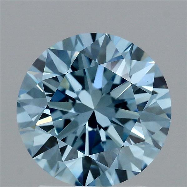 2.29 Ct. Fancy Vivid Blue Round Lab Grown Diamond