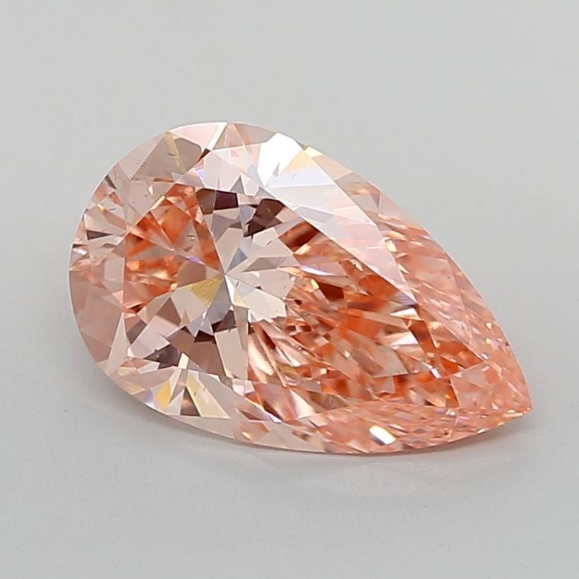 3.02 Ct. Fancy Vivid  Pink Pear Lab Grown Diamond
