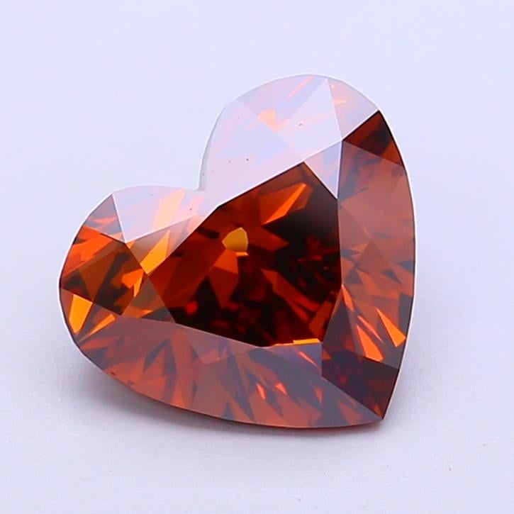 2.19 Ct. Fancy Fancy Orange Heart Lab Grown Diamond