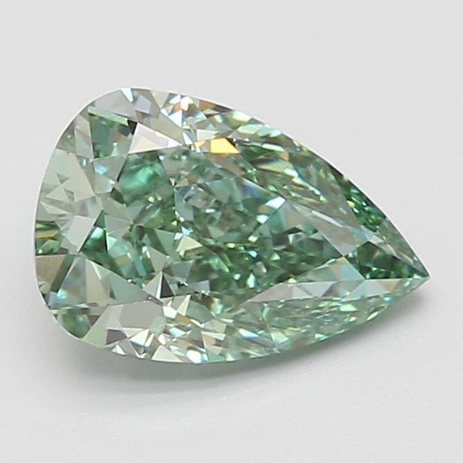 2.00 Ct. Fancy Vivid Green Pear Lab Grown Diamond