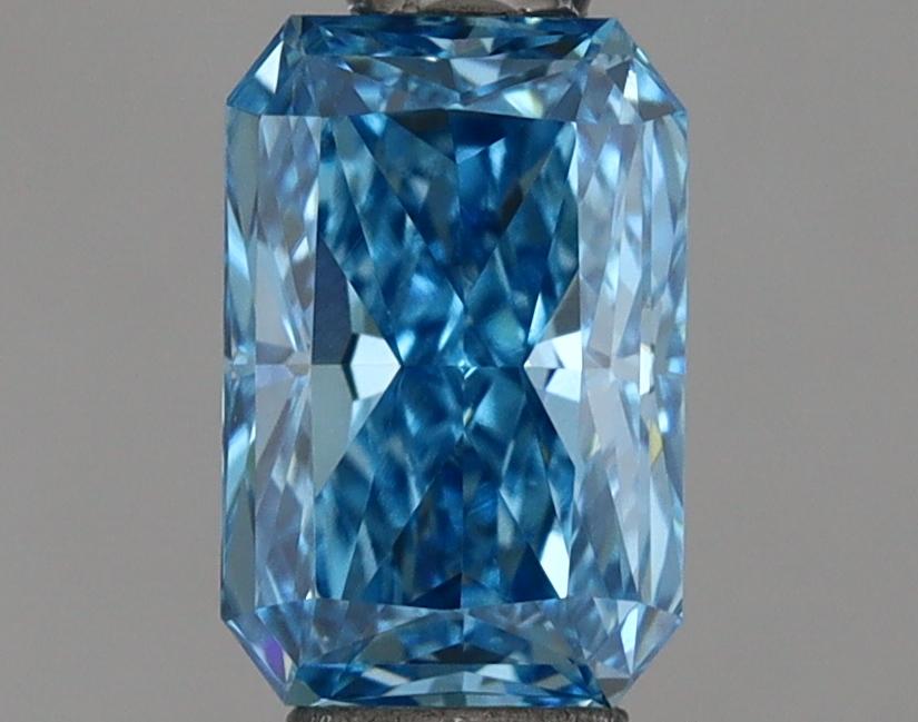 0.64 Ct. Fancy Vivid  Blue Radiant Lab Grown Diamond
