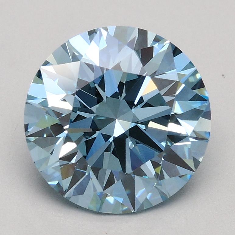 1.56 Ct. Fancy Intense Blue Round Lab Grown Diamond