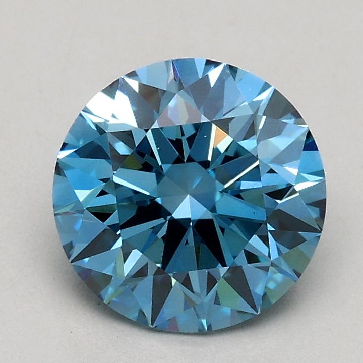 1.07 Ct. Fancy Vivid Blue Round Lab Grown Diamond