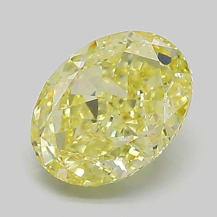 1.55 Ct. Fancy Intense Yellow Oval Lab Grown Diamond