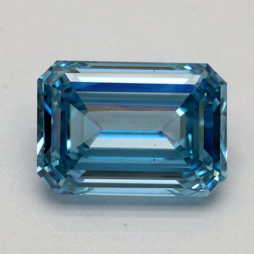 1.51 Ct. Fancy Vivid Blue Emerald Lab Grown Diamond
