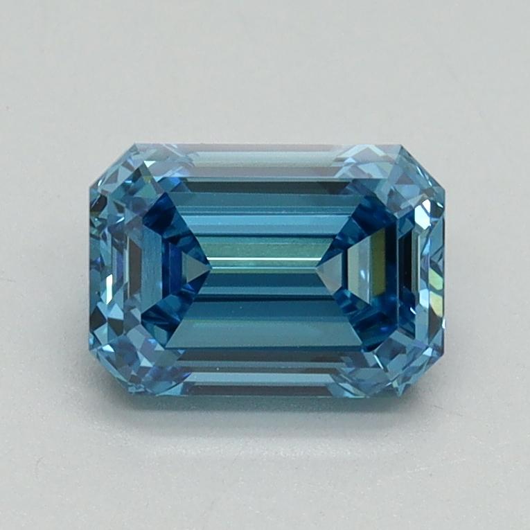 1.12 Ct. Fancy Vivid Blue Emerald Lab Grown Diamond