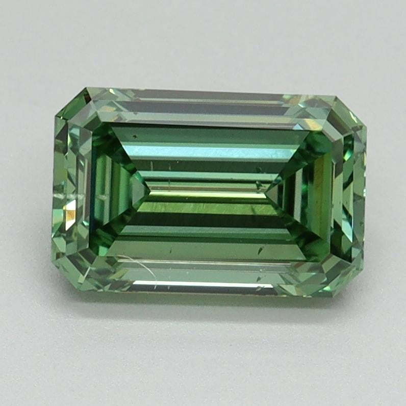 1.51 Ct. Fancy Vivid Pacific Green Emerald Lab Grown Diamond