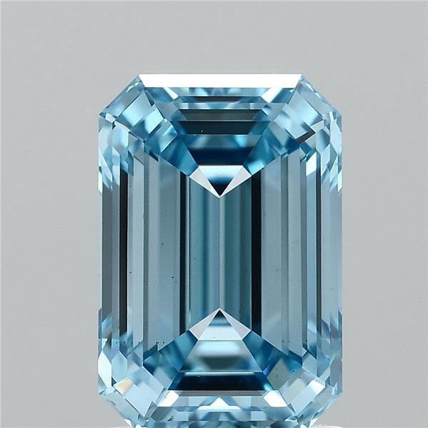 2.00 Ct. Fancy Vivid  Blue Emerald Lab Grown Diamond