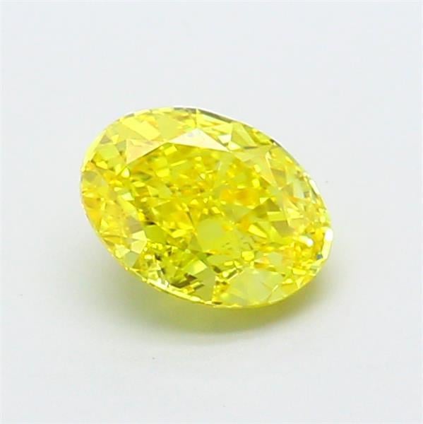 1.02 Ct. Fancy Vivid  Yellow Oval Lab Grown Diamond
