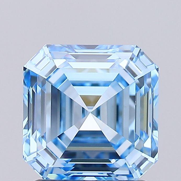 1.51 Ct. Fancy Vivid Blue Asscher Lab Grown Diamond