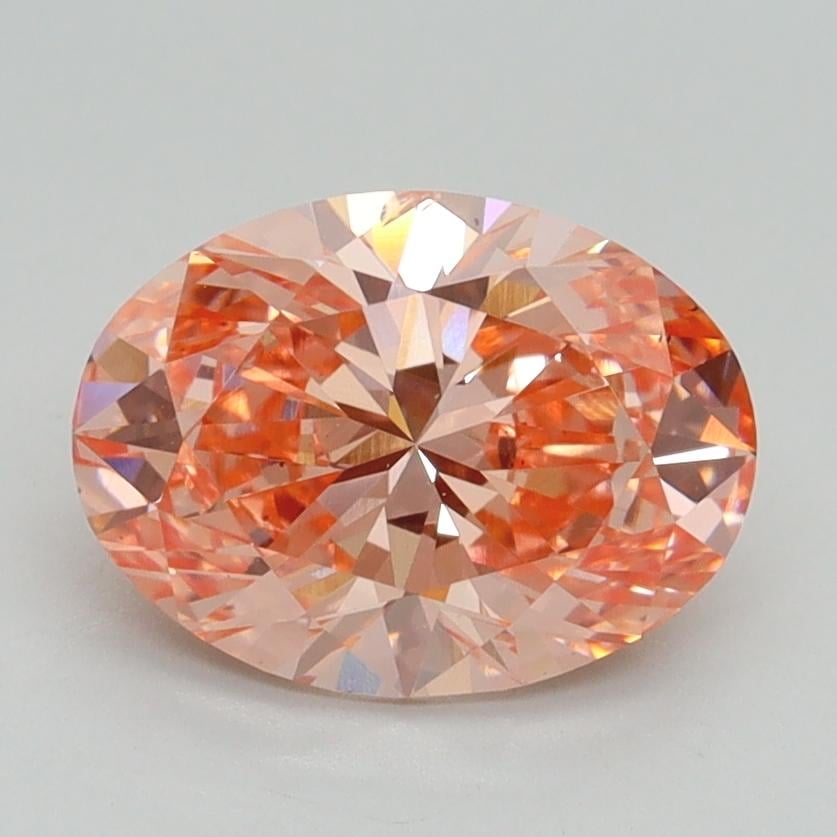 1.69 Ct. Fancy Intense Pink Oval Lab Grown Diamond