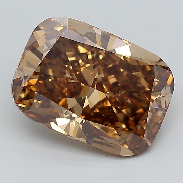 3.07 Ct. Fancy Light  Brown Cushion Lab Grown Diamond