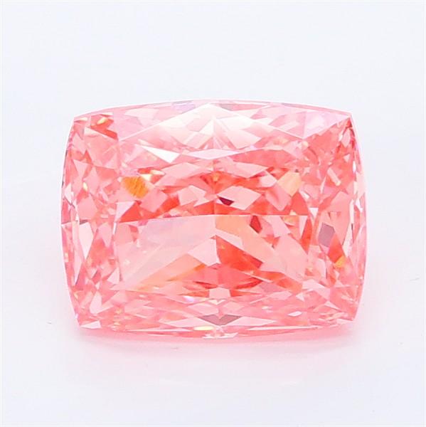 1.54 Ct. Fancy Vivid Pink Cushion Lab Grown Diamond