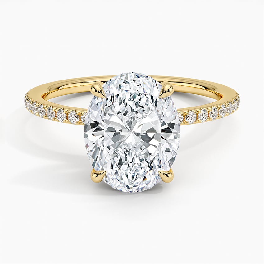 Viviana Ring with 1ct Oval Lab Diamond in 18K Yellow Gold | Brilliant Earth