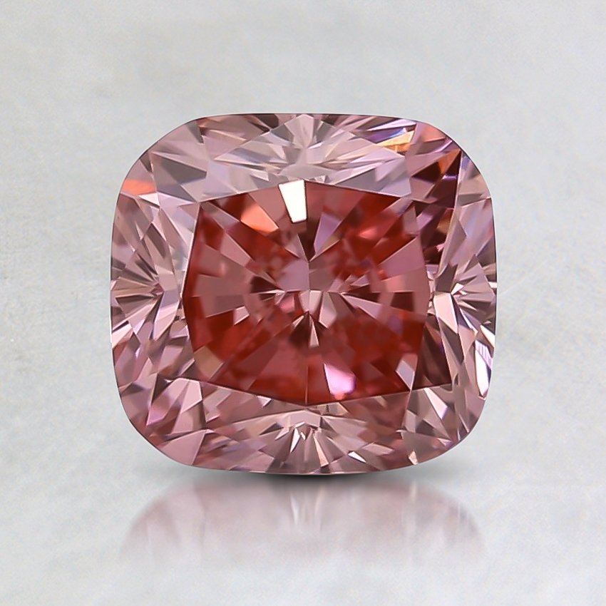 1.65 Ct. Fancy Vivid Pink Cushion Lab Grown Diamond