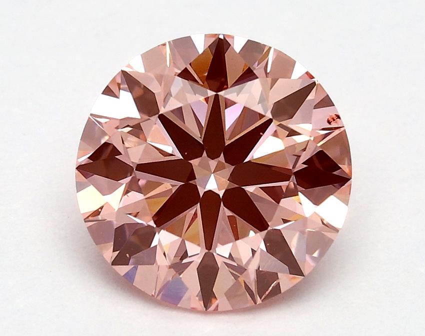 1.55 Ct. Fancy Vivid Pink Round Lab Grown Diamond