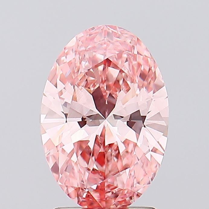 1.99 Ct. Fancy Vivid Pink Oval Lab Grown Diamond