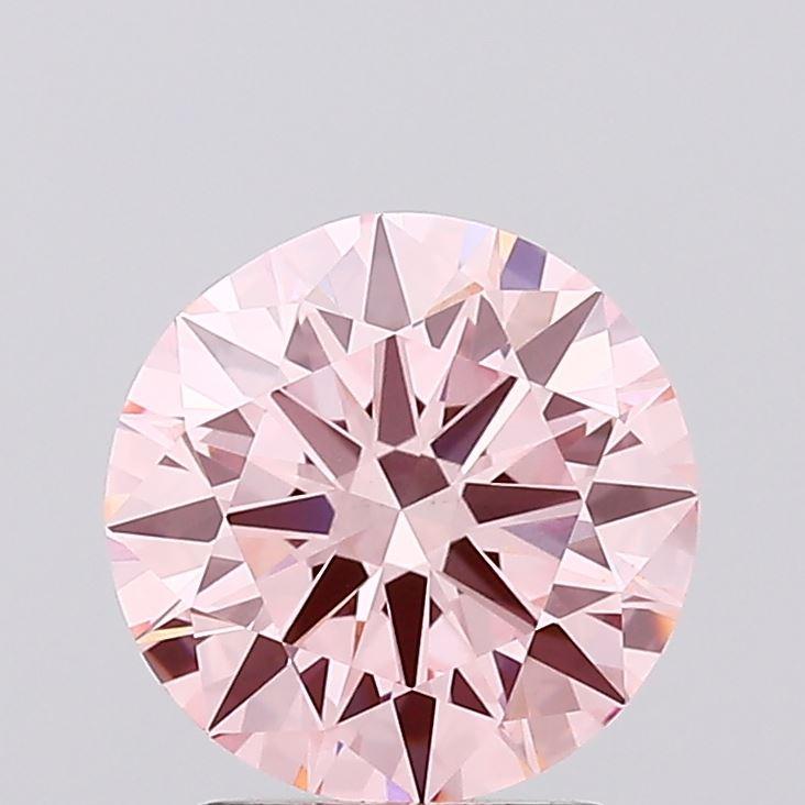 2.09 Ct. Fancy Vivid Pink Round Lab Grown Diamond