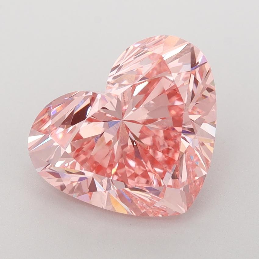 3.64 Ct. Fancy Vivid  Pink Heart Lab Grown Diamond