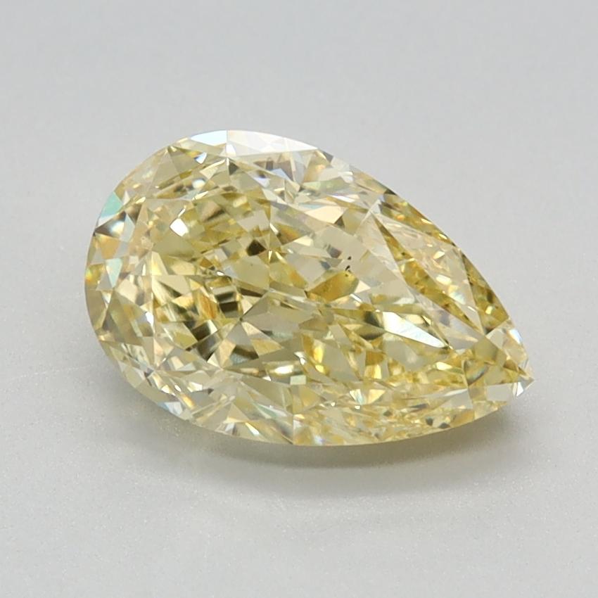 1.52 Ct. Fancy Vivid  Yellow Pear Lab Grown Diamond