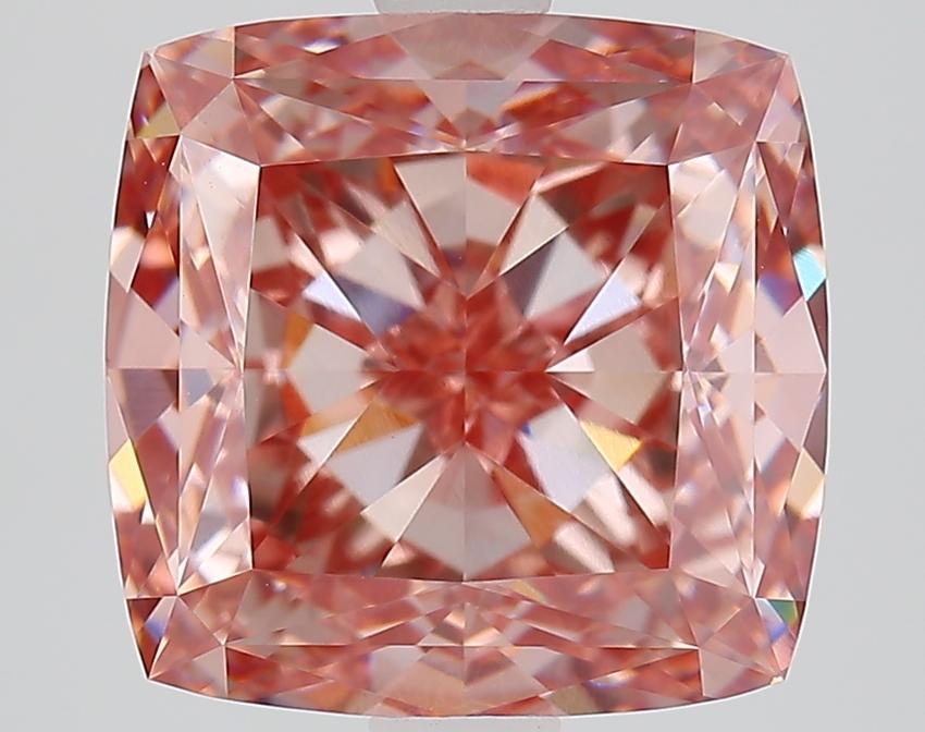 4.05 Ct. Fancy Intense Brownish Pink Cushion Lab Grown Diamond