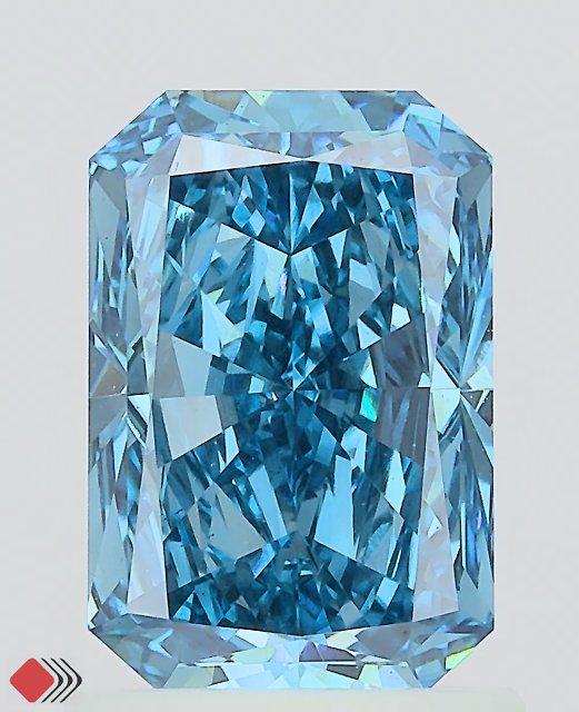 1.49 Ct. Fancy Vivid Blue Radiant Lab Grown Diamond