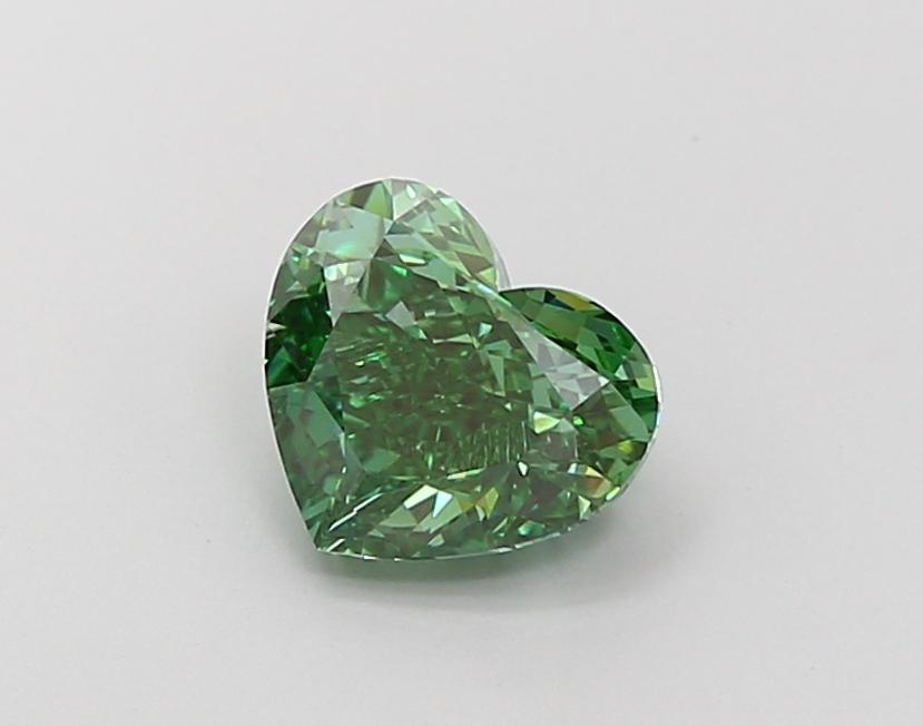 2.07 Ct. Fancy Vivid Green Heart Lab Grown Diamond