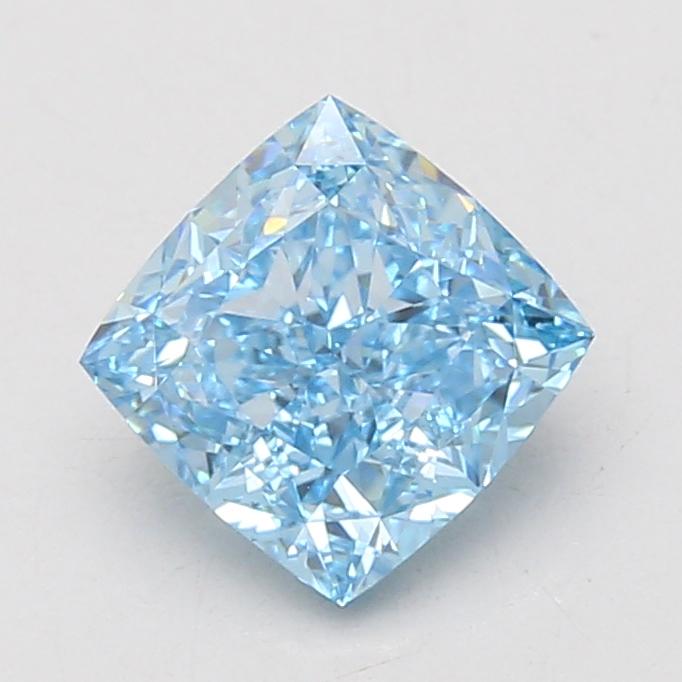 2.05 Ct. Fancy Vivid Blue Cushion Lab Grown Diamond