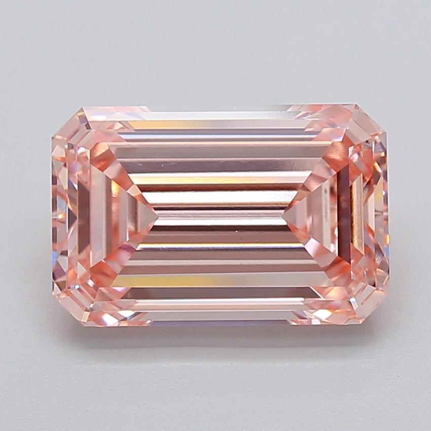 5.59 Ct. Fancy Intense  Pink Emerald Lab Grown Diamond