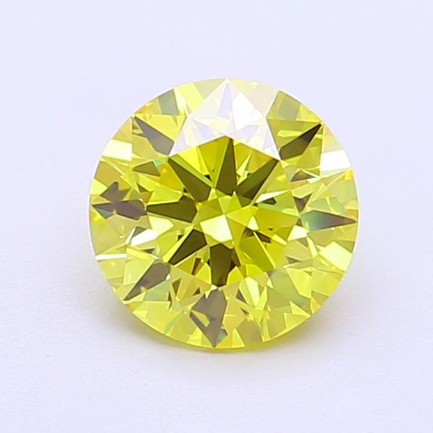 1.10 Ct. Fancy Vivid Yellow Round Lab Grown Diamond