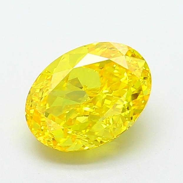 2.02 Ct. Fancy Vivid  Yellow Oval Lab Grown Diamond