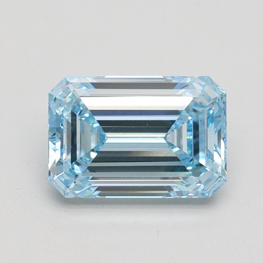 1.63 Ct. Fancy Intense Blue Emerald Lab Grown Diamond