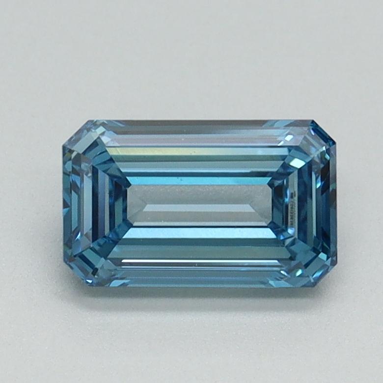 1.01 Ct. Fancy Vivid Blue Emerald Lab Grown Diamond