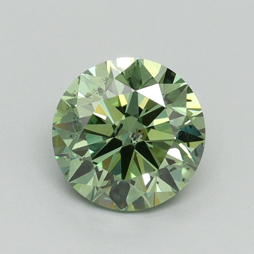1.24 Ct. Fancy Vivid Green Round Lab Grown Diamond