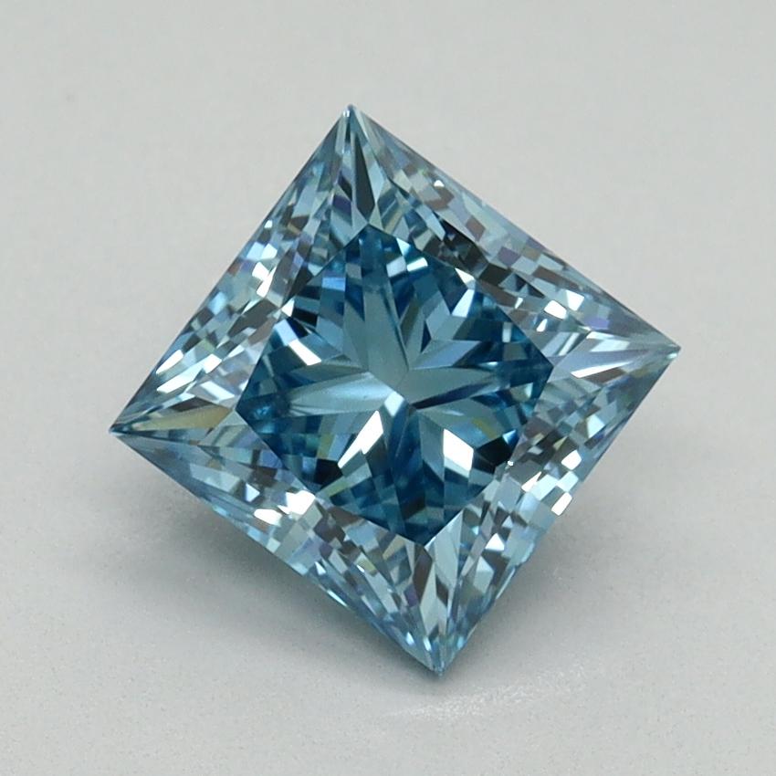 1.51 Ct. Fancy Vivid Blue Princess Lab Grown Diamond