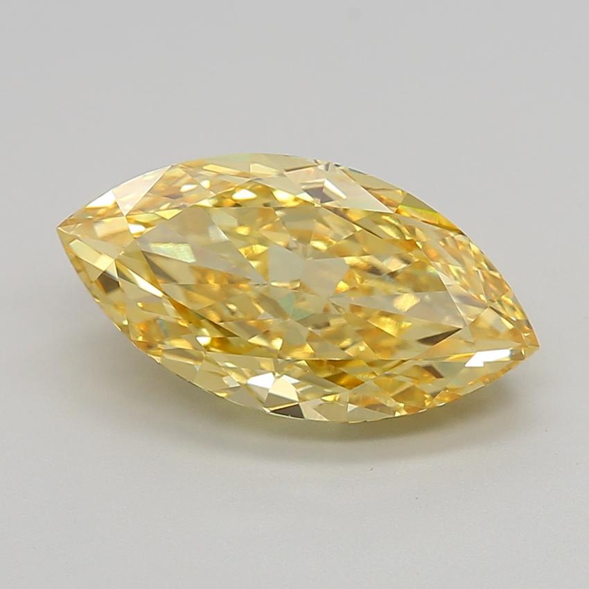 4.81 Ct. Fancy Vivid  Yellow Marquise Lab Grown Diamond
