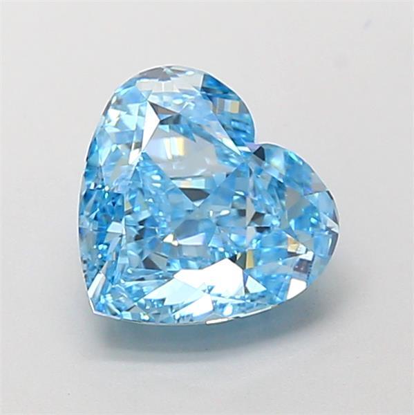 2.00 Ct. Fancy Vivid Blue Heart Lab Grown Diamond