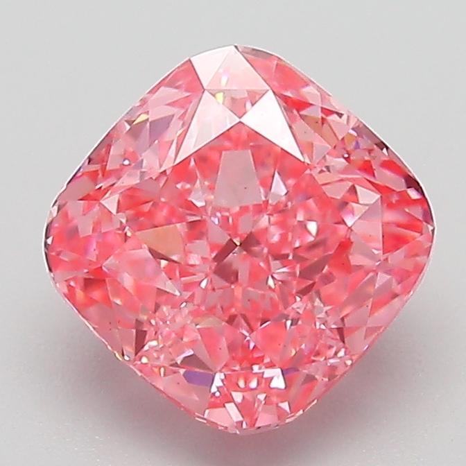 2.05 Ct. Fancy Vivid Pink Cushion Lab Grown Diamond
