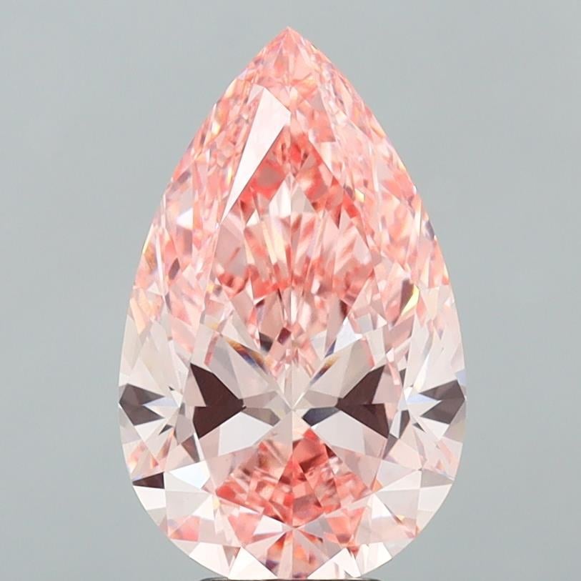 6.04 Ct. Fancy Vivid Pink Pear Lab Grown Diamond