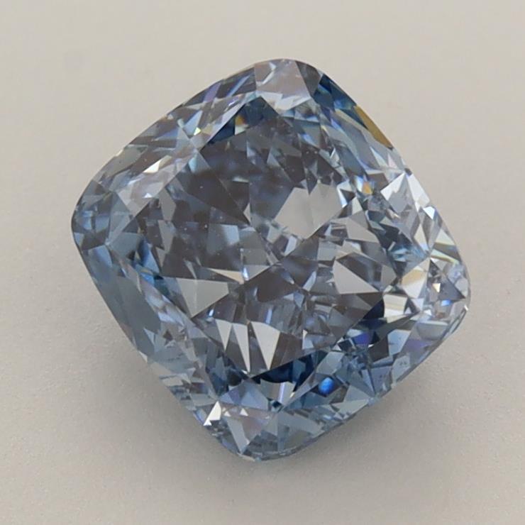1.94 Ct. Fancy Vivid Blue Cushion Lab Grown Diamond