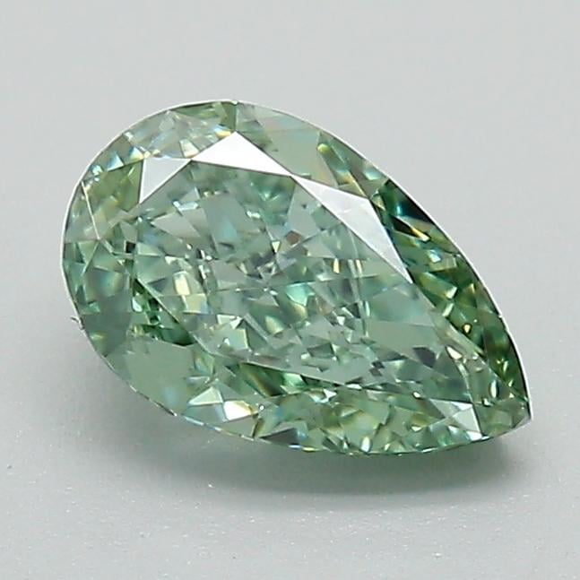 1.02 Ct. Fancy Vivid Green Pear Lab Grown Diamond